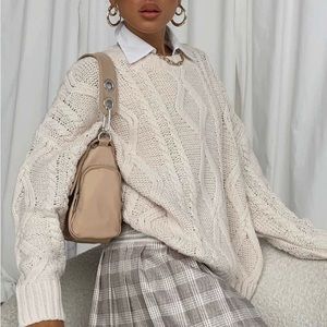 Princess Polly Anaya Oversized Sweater Beige XS/S New With Tags